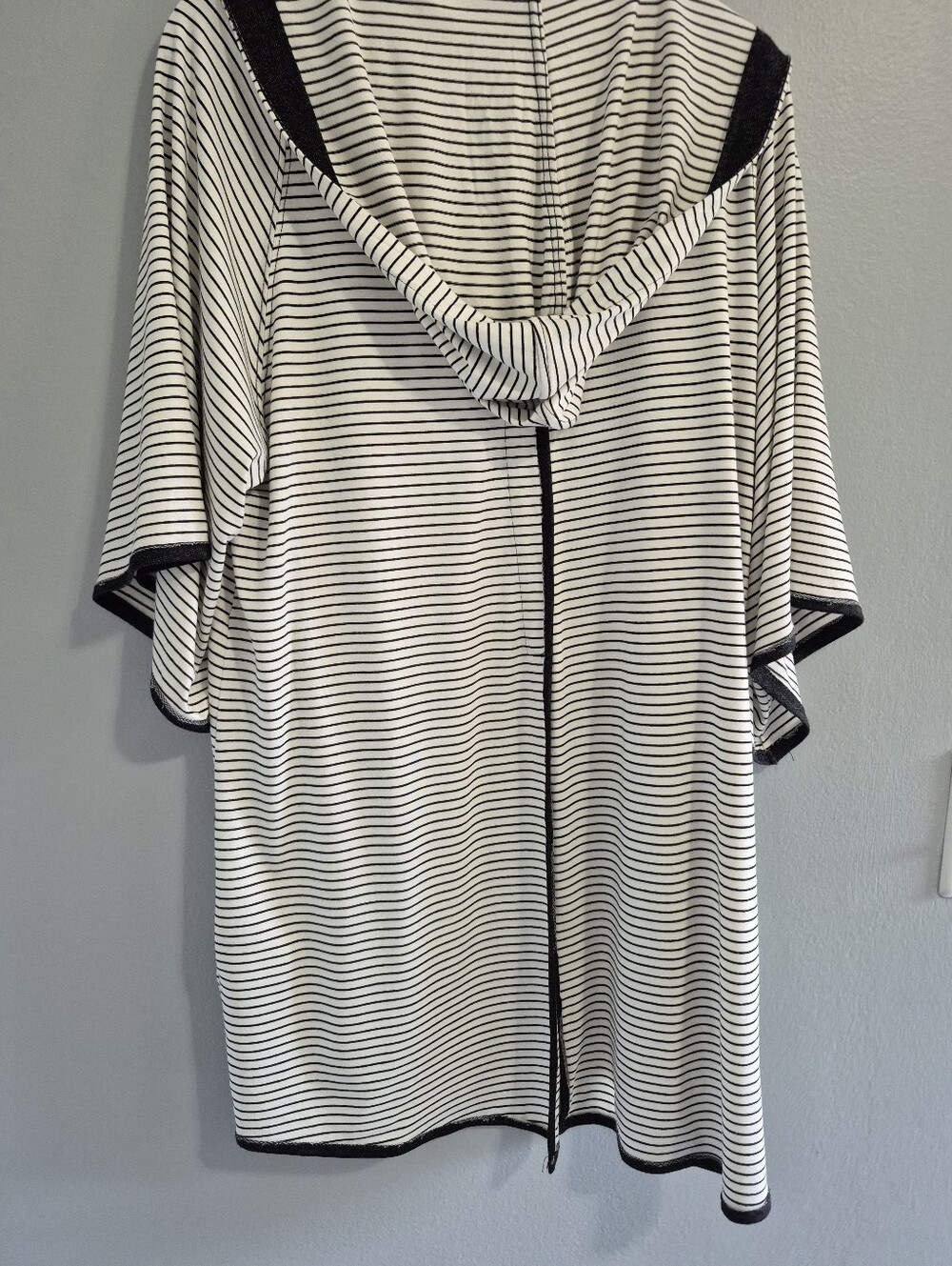 CAPOTE Striped Open-Front art to wear Laganlook long sleeve Cardigan Medium NWT - Picture 3 of 10